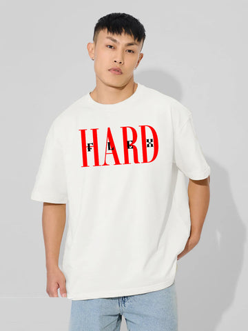 Oversized Drop Shoulder Black T-Shirt – Flex Hard Cotton Terry Streetwear Tee for Men