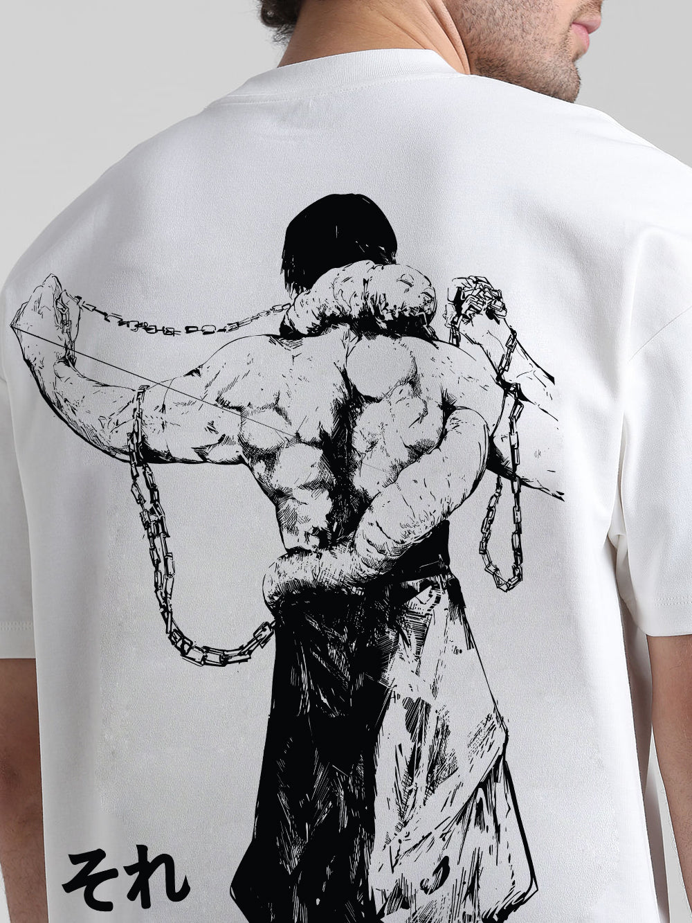 T-Hustler Toji Fushiguro Ver 2.0 Back Printed Oversized Cotton Terry T-Shirt – Half Sleeve Round Neck (Jujutsu Kaisen)