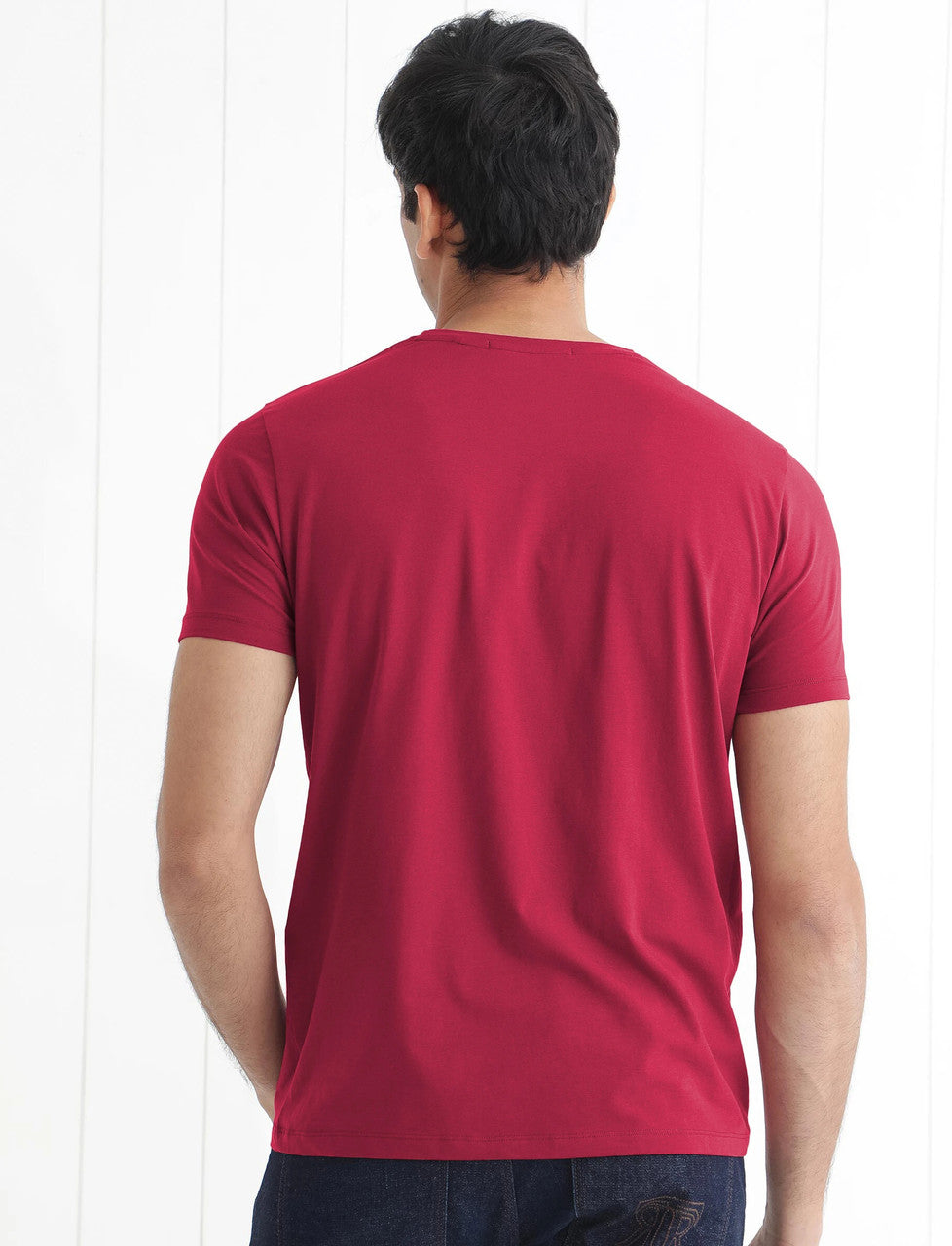 The Conquer Men Graphic Print Round Neck Premium Cotton Maroon T-Shirt