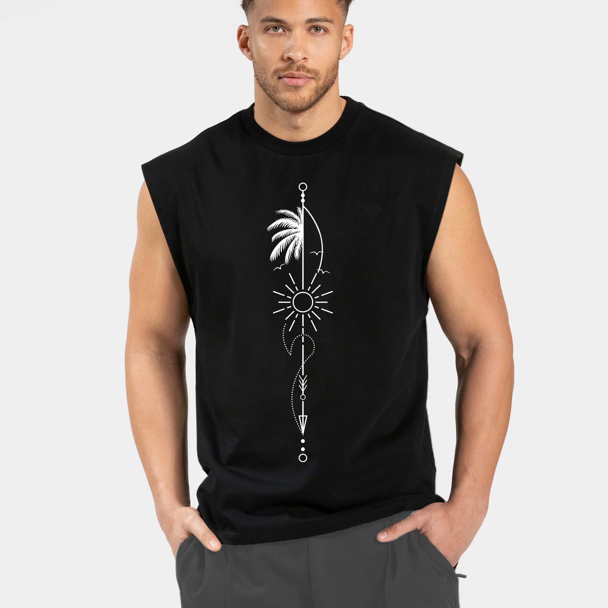 Men's Cotton Sleeveless Printed Tank Top | Soft & Breathable Gym Undershirts for Daily Wear