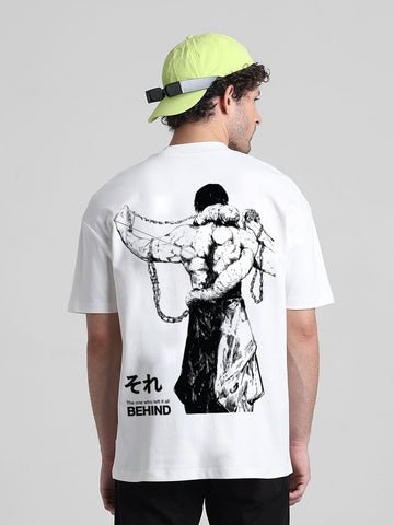 T-Hustler Toji Fushiguro Ver 2.0 Back Printed Oversized Cotton Terry T-Shirt – Half Sleeve Round Neck (Jujutsu Kaisen)
